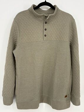 Outpost Makers Pullover Olive Quilted Mens Large